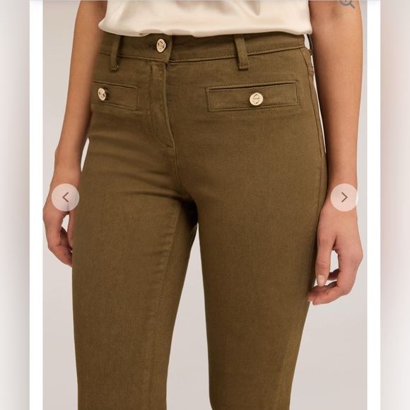 Motivi military Brown Trousers flare he’s size E 40 will fit US 4-6 - Picture 9 of 9